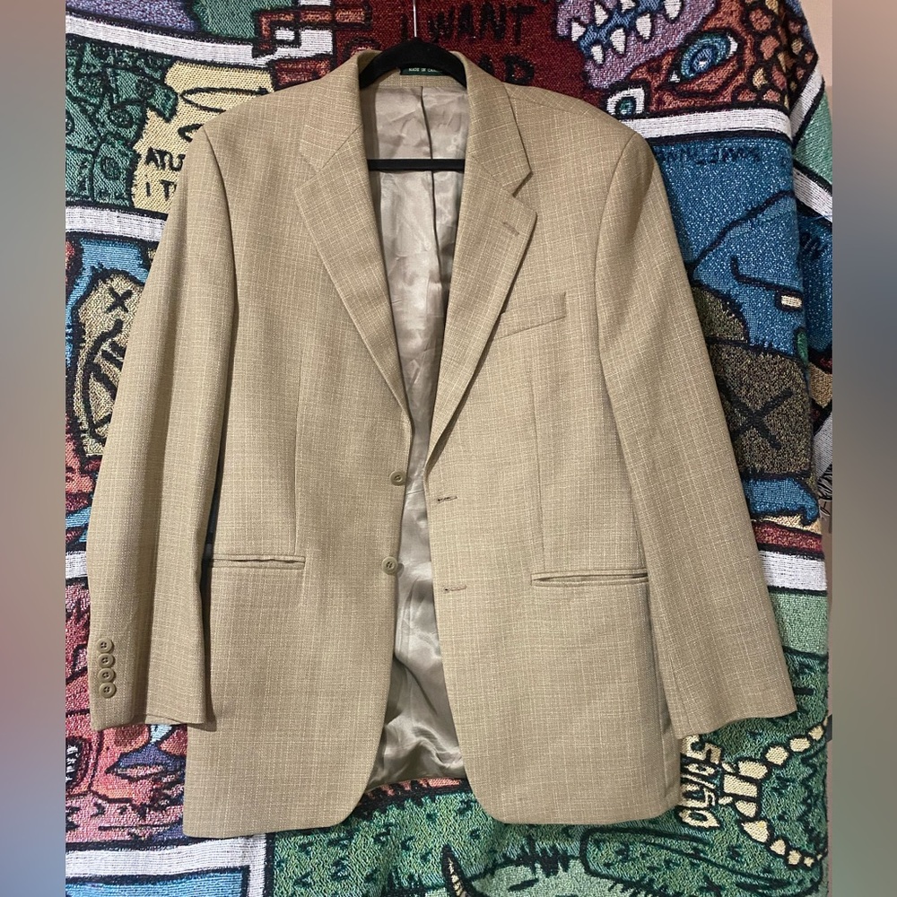 LAUREN RALPH LAUREN MEN’S BLAZER BEIGE SPLIT TAIL